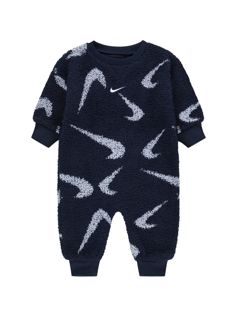Nike Kids logo-pattern romper - Blu