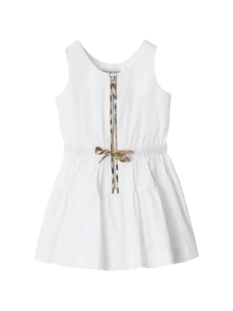 Burberry Kids Chemisier in cotone con finiture Check