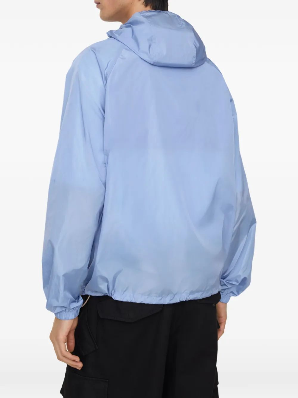Burberry Jack met geruite band en capuchon Blauw