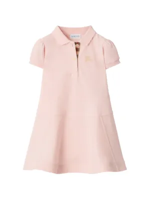 Burberry Kids チェックトリム ポロワンピース | ピンク | FARFETCH JP