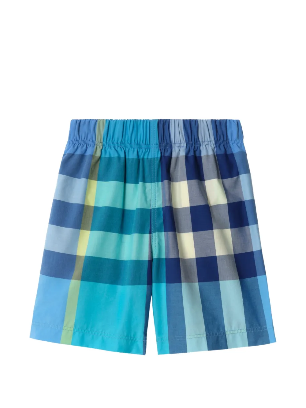 Burberry Kids Check cotton shorts - Blu