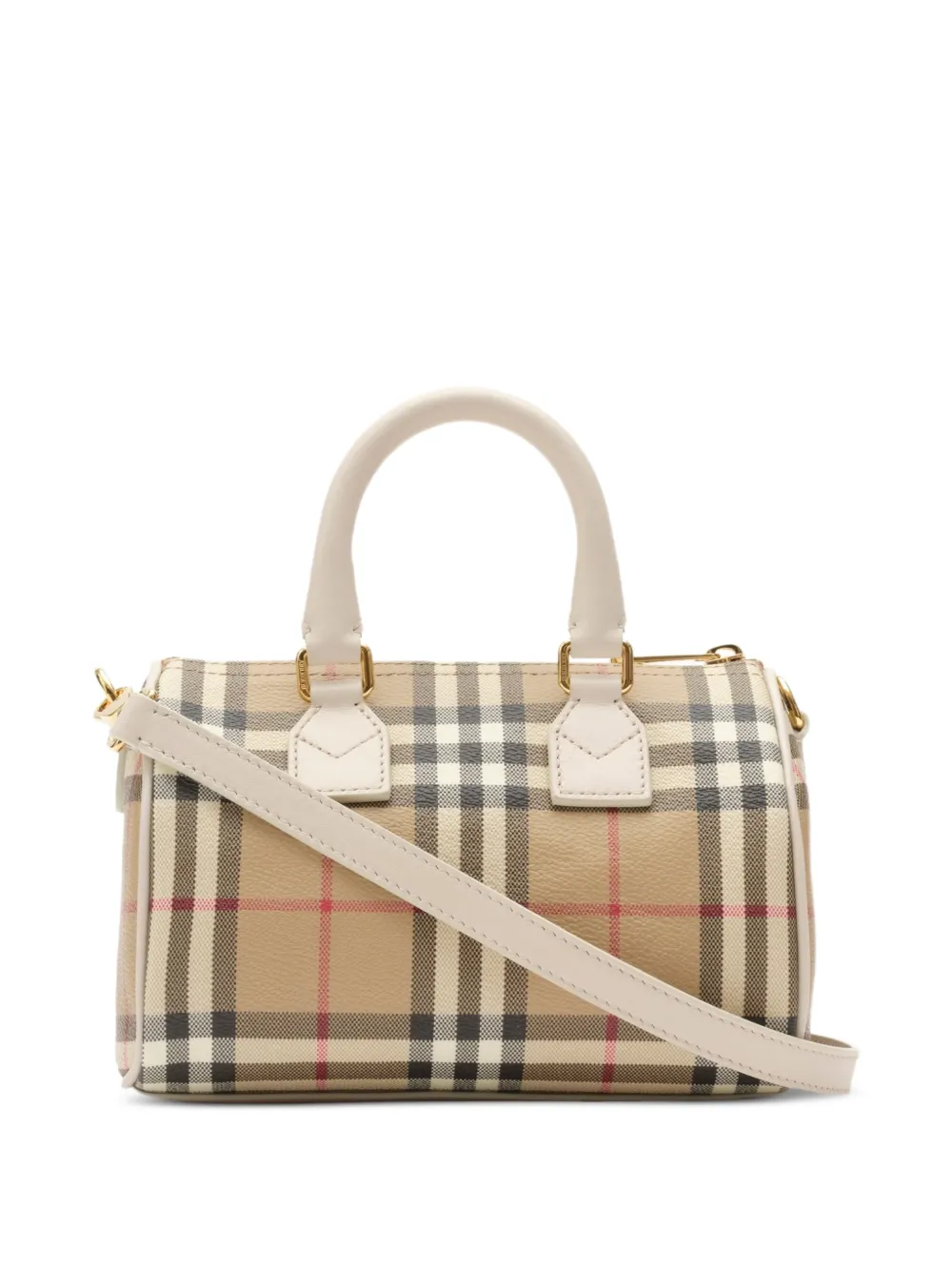 Burberry Mini Check Bowling Bag | Neutrals | FARFETCH