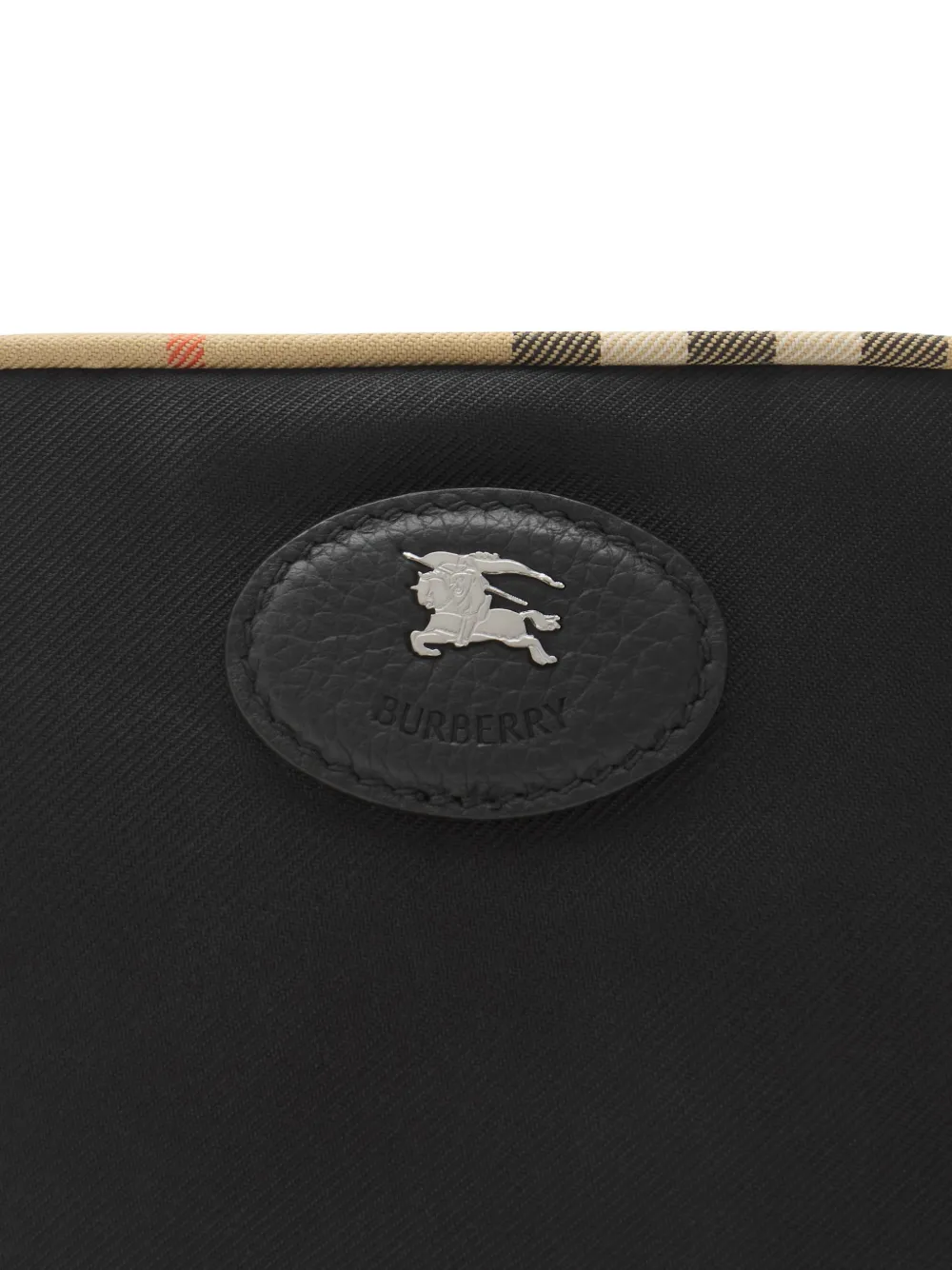 Burberry Small Check Trim Travel Case | Black | FARFETCH