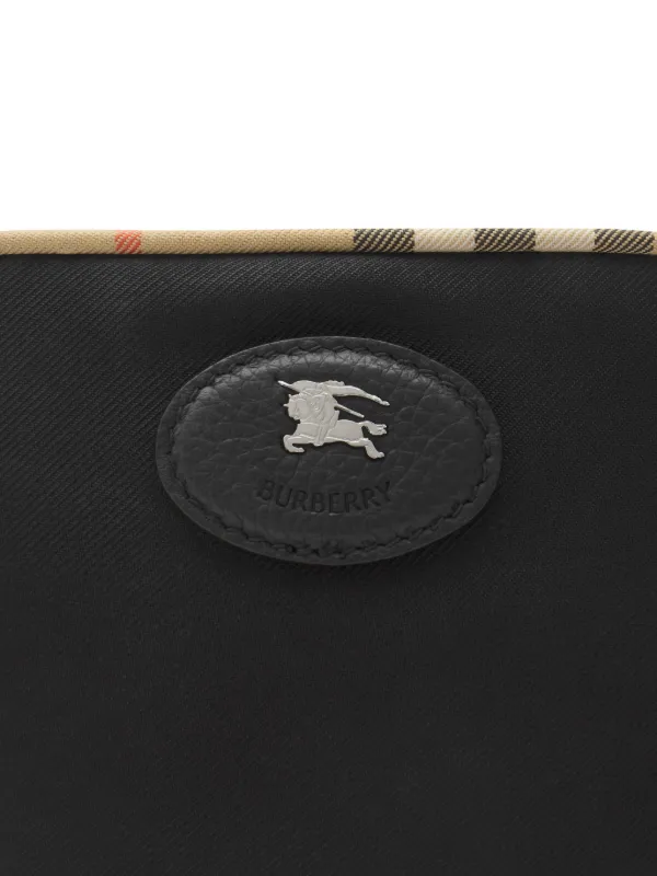 Burberry Small Check Trim Travel Case | Black | FARFETCH