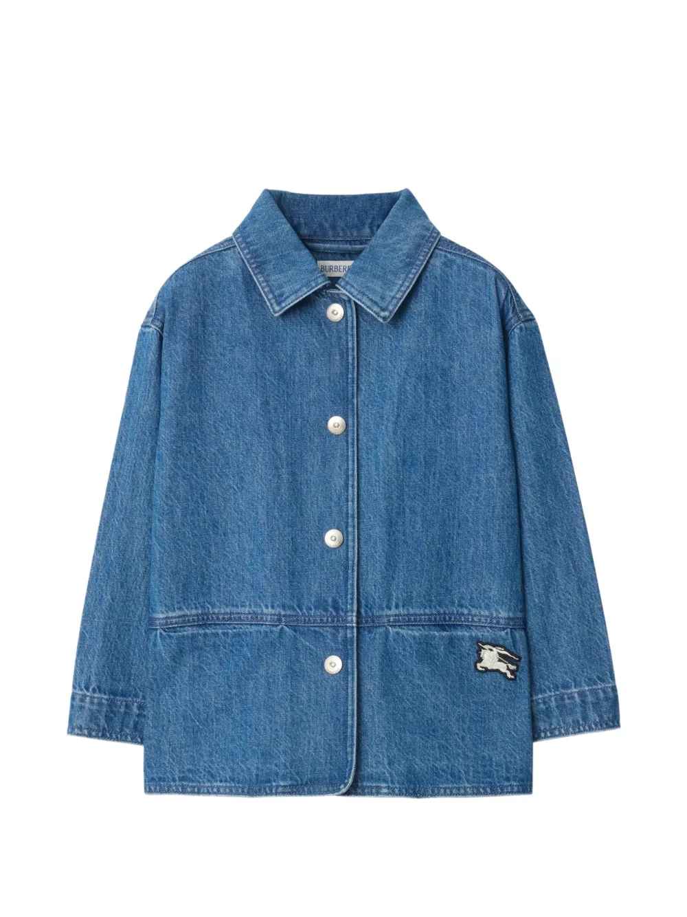 Burberry Kids denim jacket - Blu