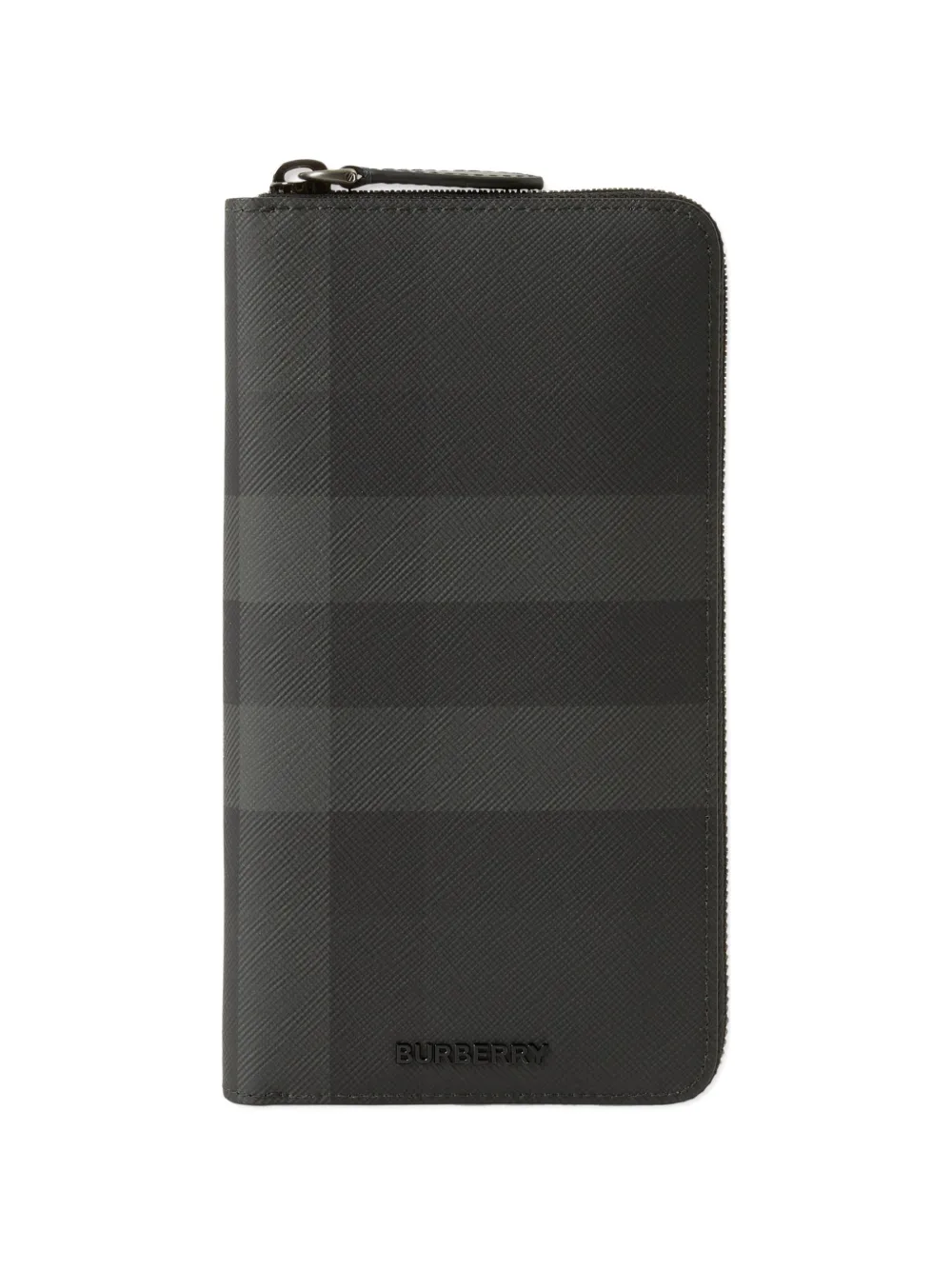 Burberry Check zip wallet - Grigio