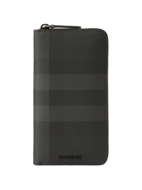 Burberry Check zip wallet