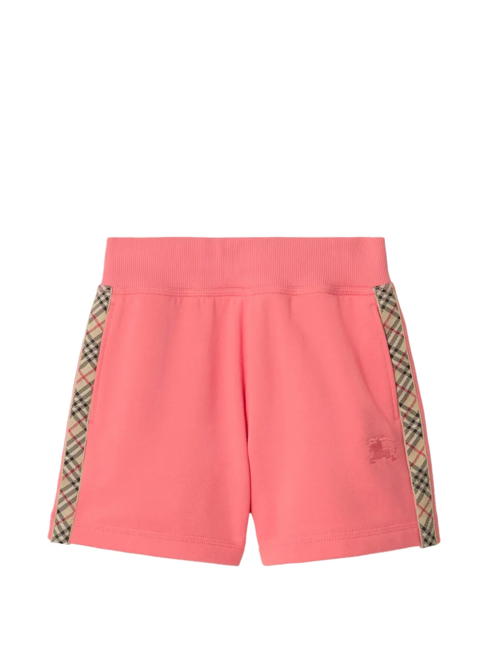 Burberry Kids Check-trim cotton shorts - Pink