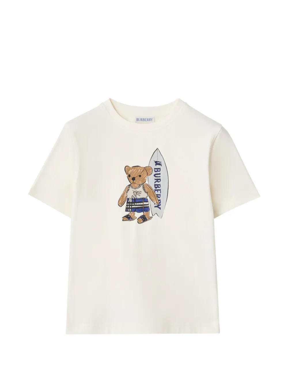 Burberry Kids Surfer Bear cotton T-shirt - Bianco