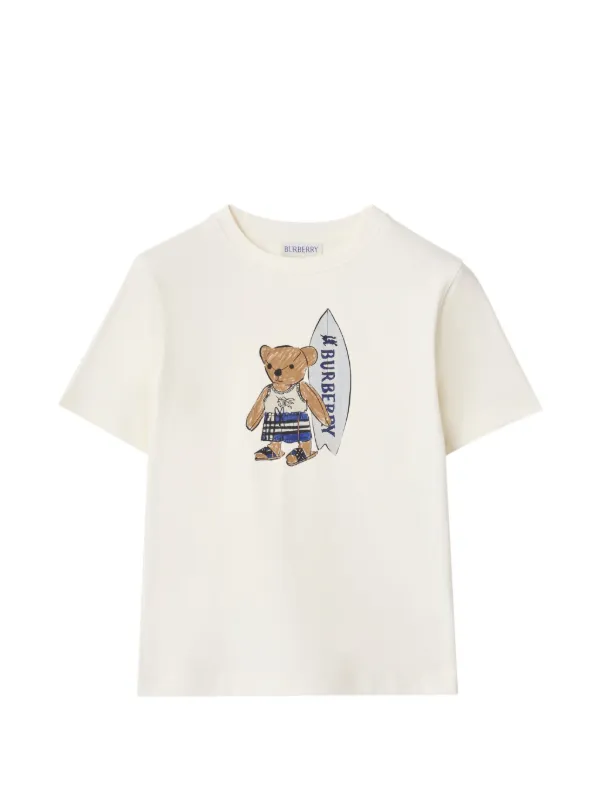 Burberry Kids ベア グラフィック Tシャツ | ホワイト | FARFETCH JP