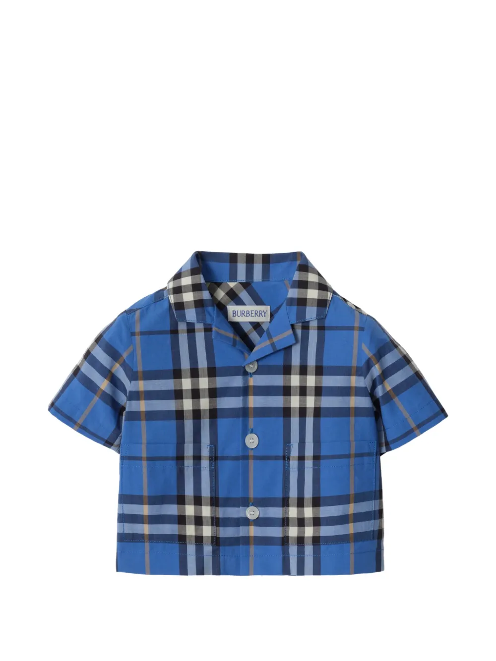 Burberry Kids Check cotton two-piece set - Blue