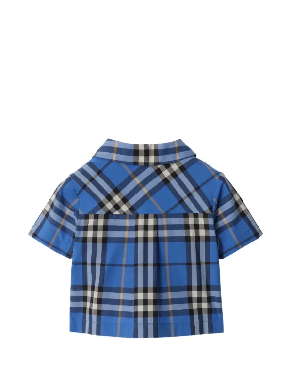 Burberry Kids チェック ツーピース セット | ブルー | FARFETCH JP
