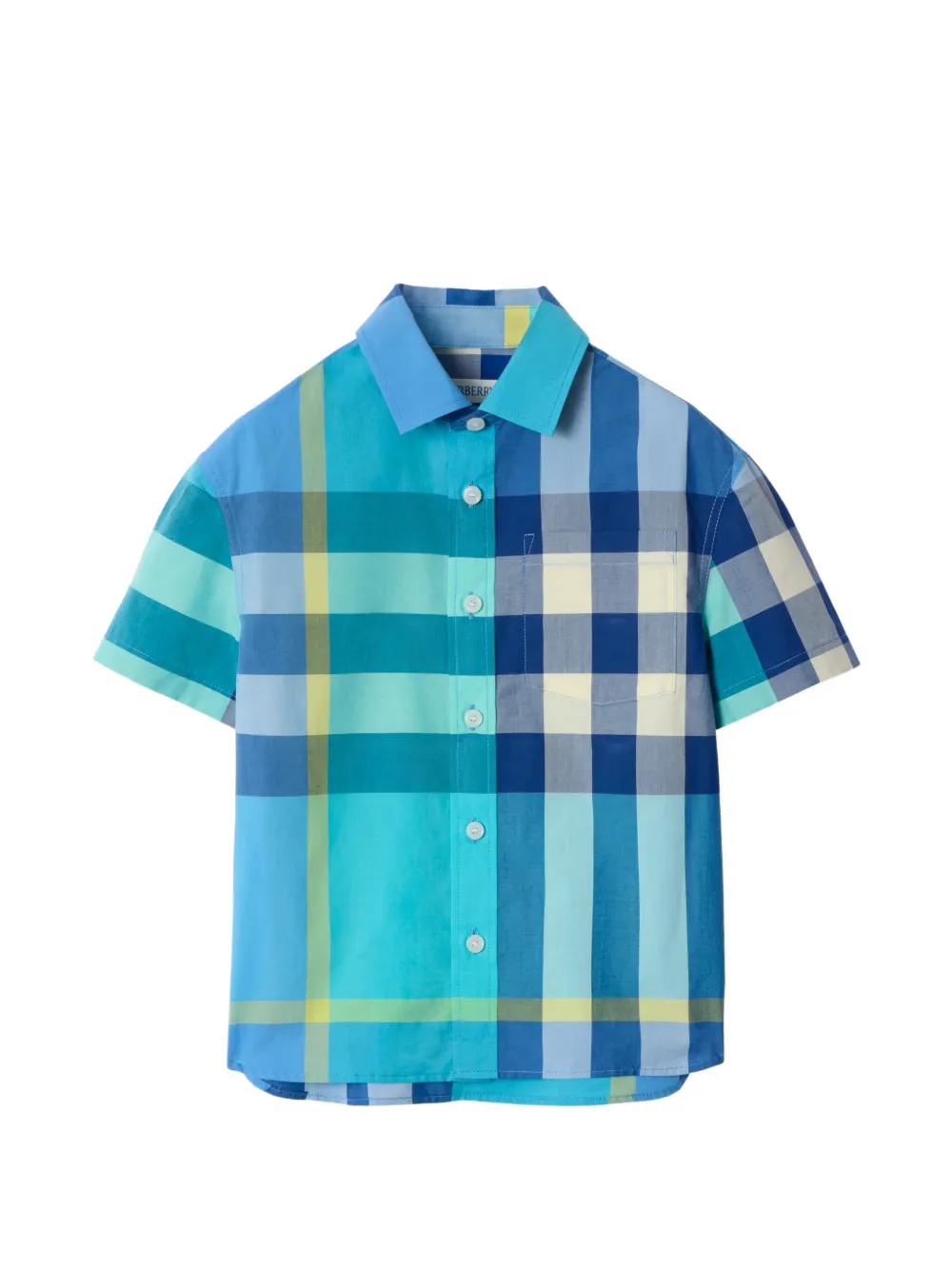 Burberry Kids Check cotton shirt - Blue