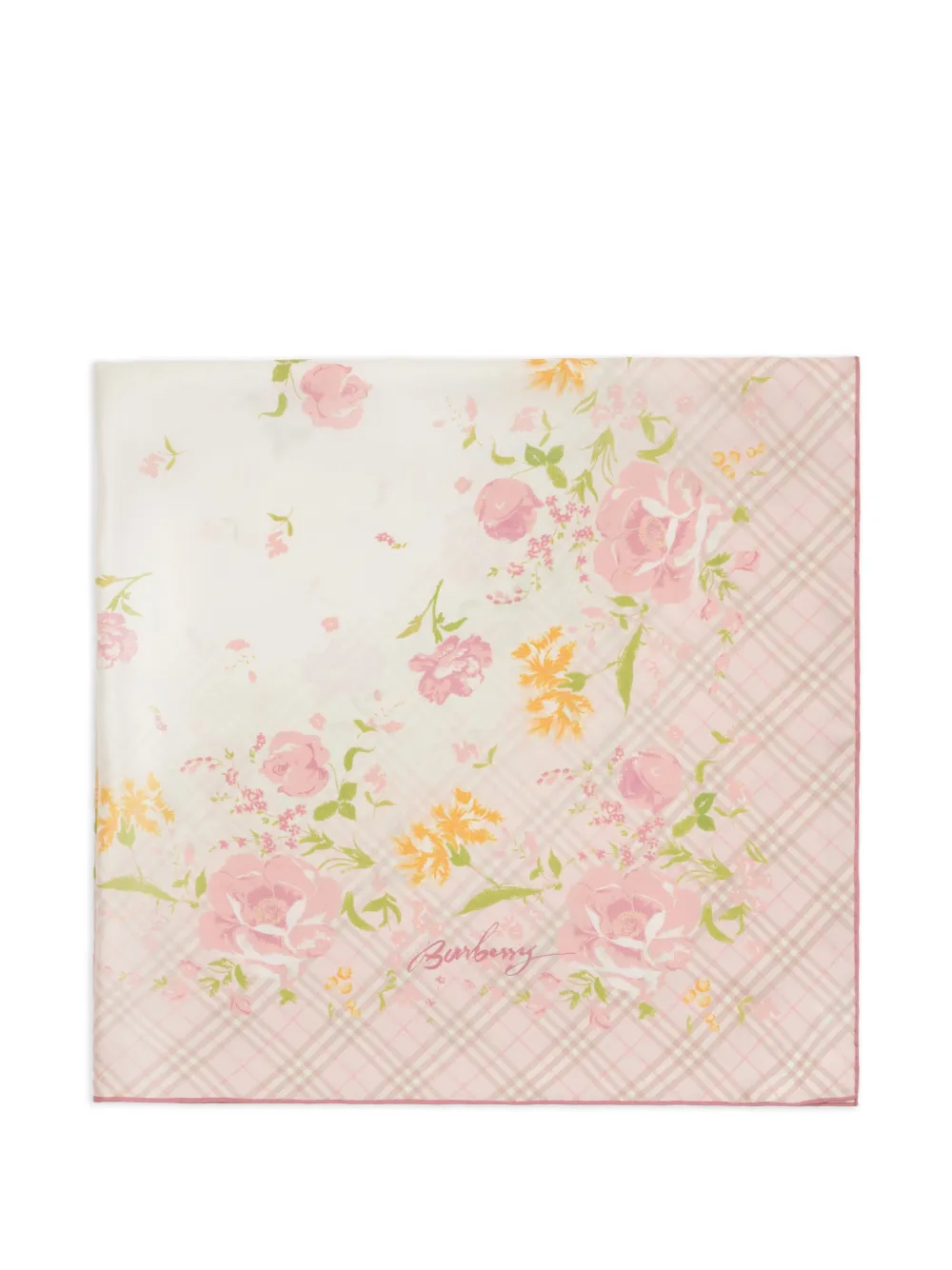Burberry Garden Party silk scarf - Rosa