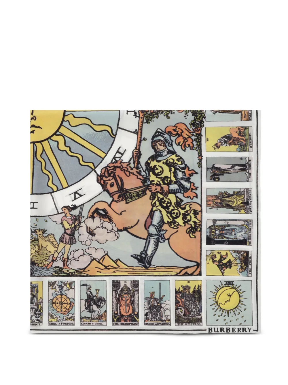 Burberry Tarot silk scarf - Neutrals