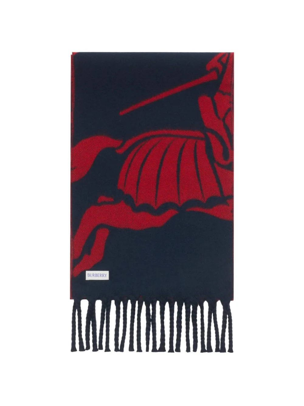 Burberry reversible EKD wool scarf - Blu