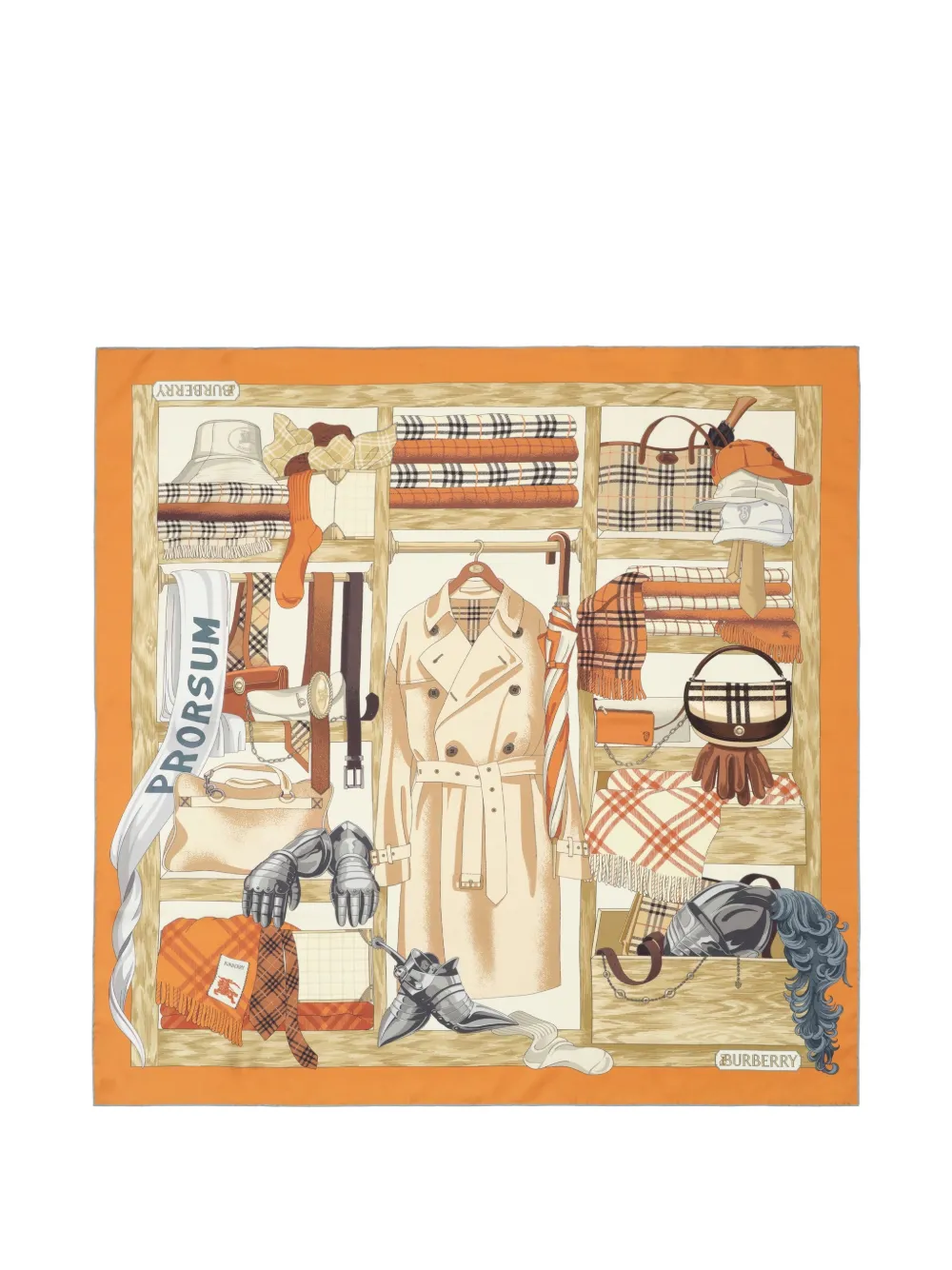 Burberry Zijden sjaal Beige