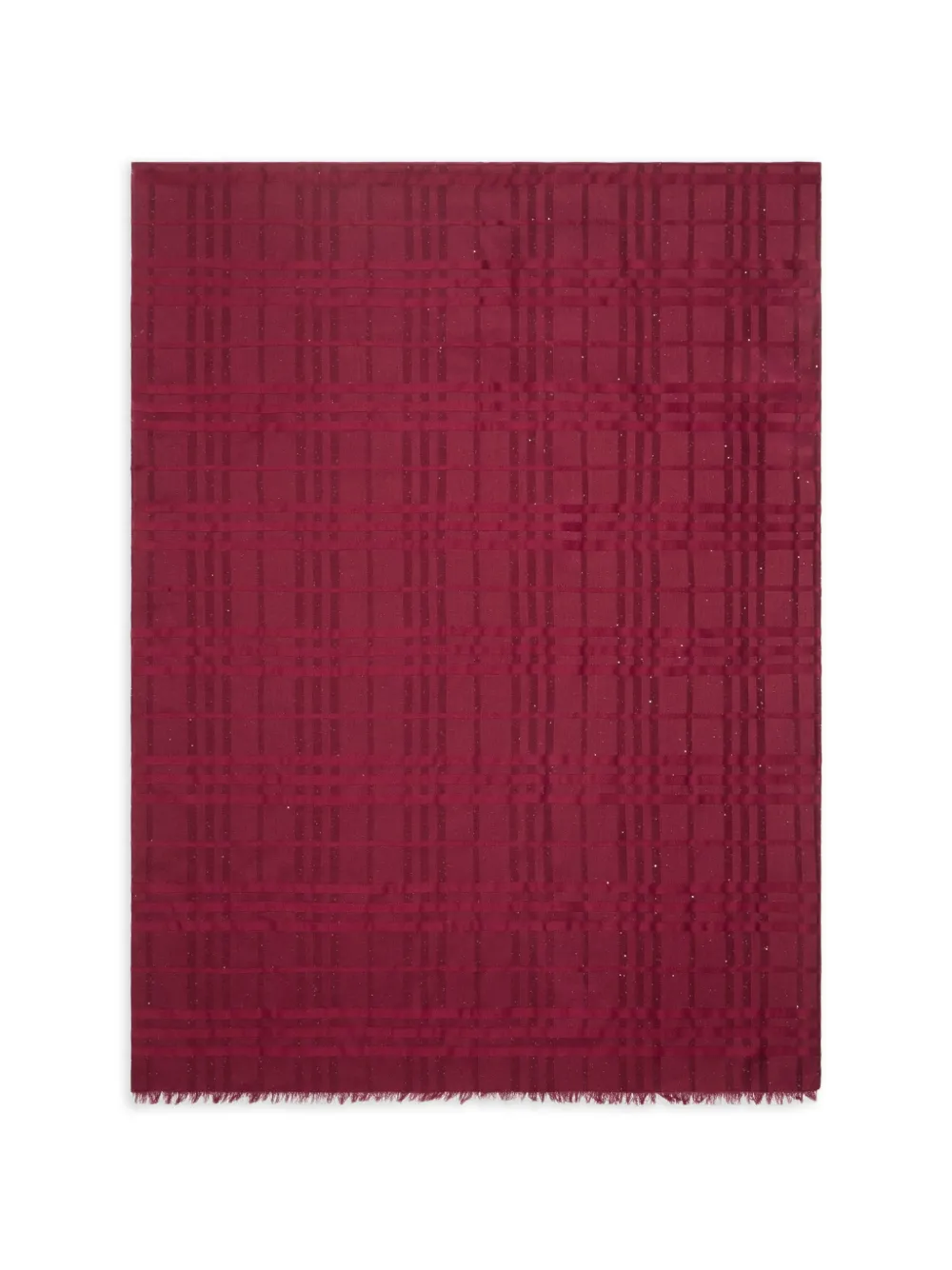 Burberry wide Check silk wool cashmere scarf - Rosso