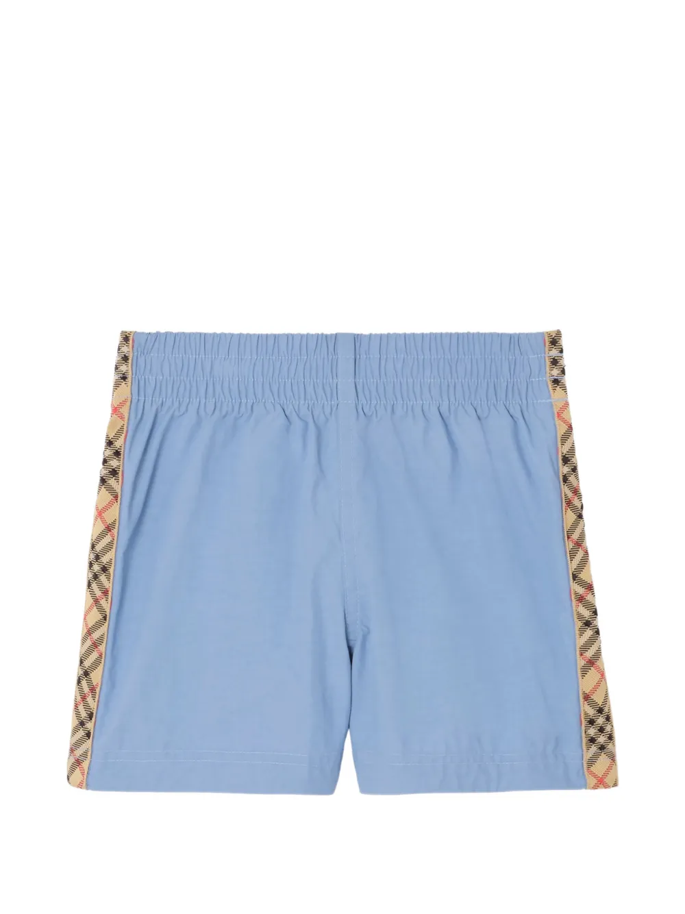 Burberry Kids check trim swim shorts - Blau