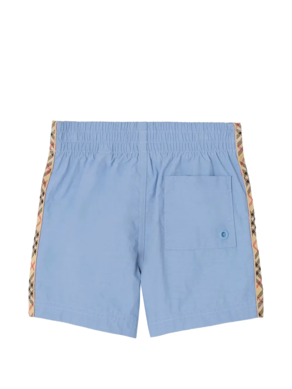 Burberry Kids Zwembroek met geruite afwerking Blauw