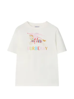 Burberry Kids logo-embroidered T-shirt | White | FARFETCH