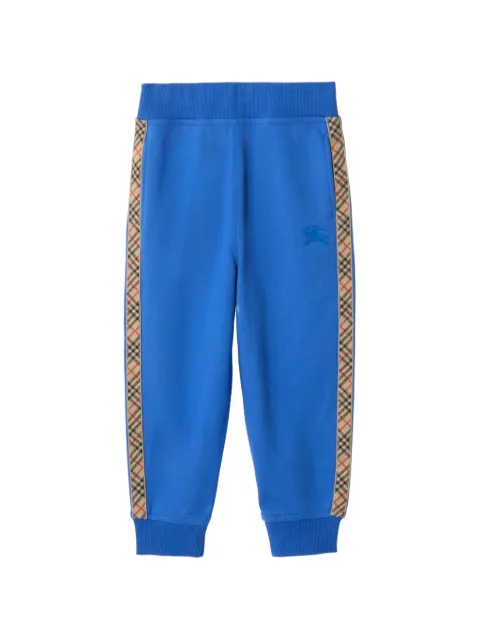 Burberry Kids Check-trim cotton jogging pants