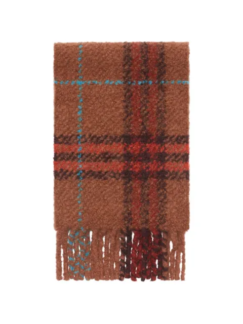 Burberry Check alpaca wool blend bouclé scarf
