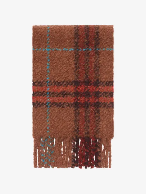 Burberry Check alpaca wool blend bouclé scarf