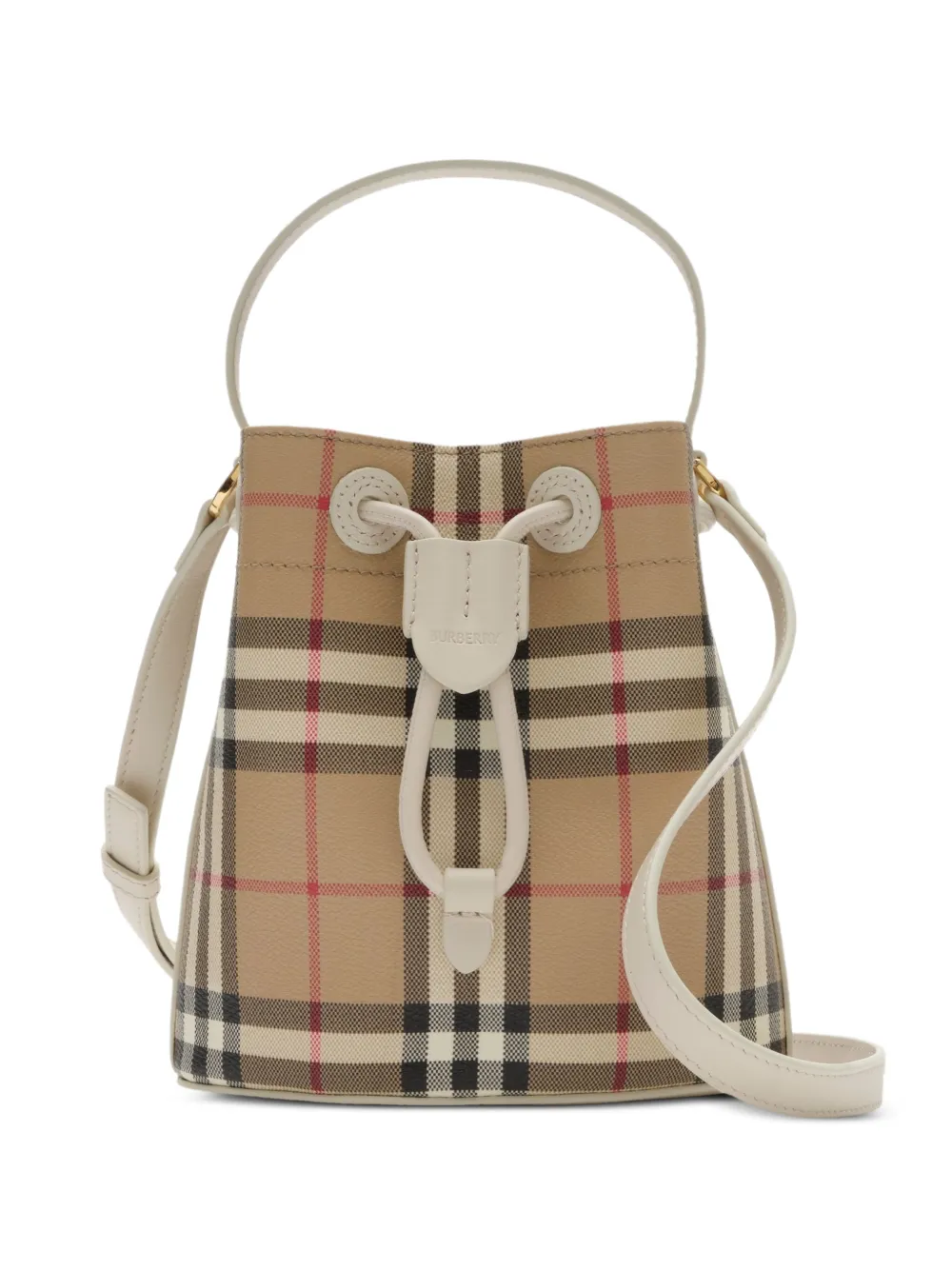 Burberry mini Check bucket bag - Toni neutri