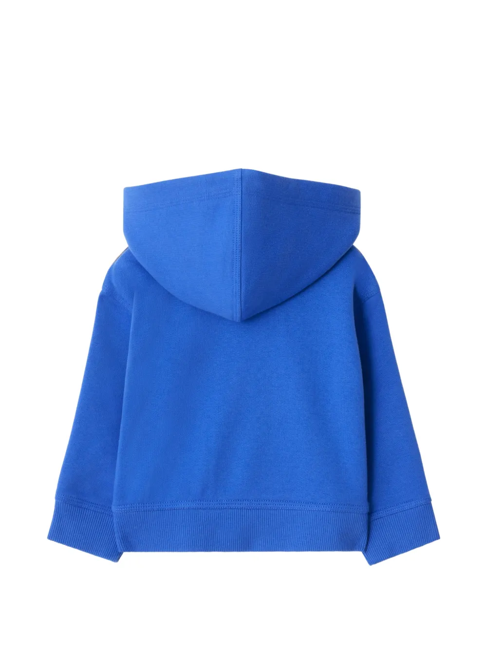 Burberry Kids Katoenen hoodie met rits en geruite afwerking Blauw
