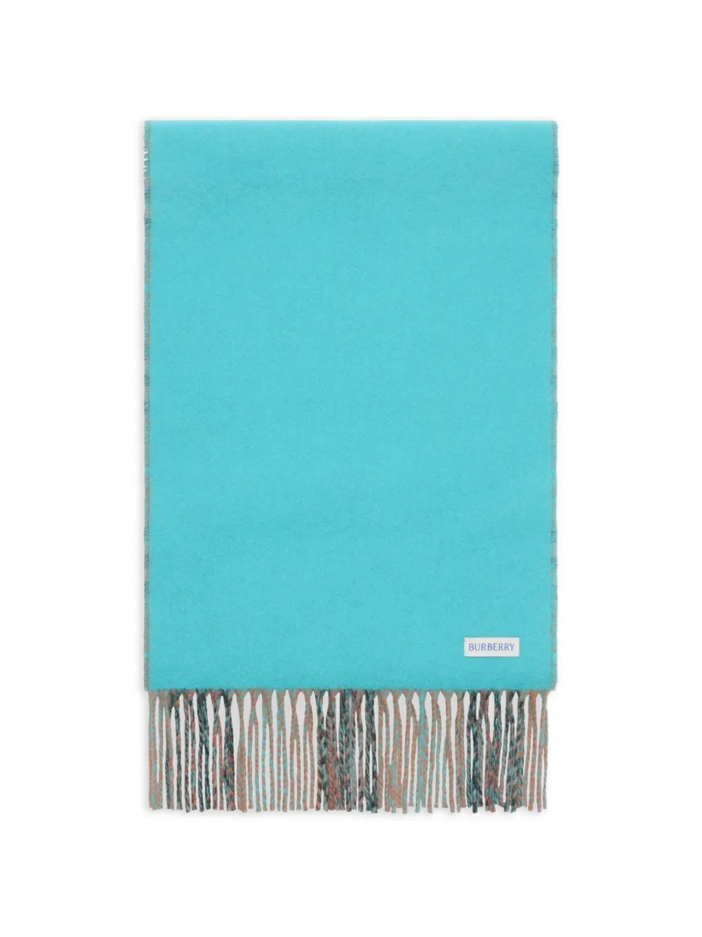 Burberry gradient Check cashmere scarf - Blu