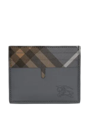 Burberry Porta-cartões Xadrez Com Logo Gravado | Marrom | FARFETCH BR