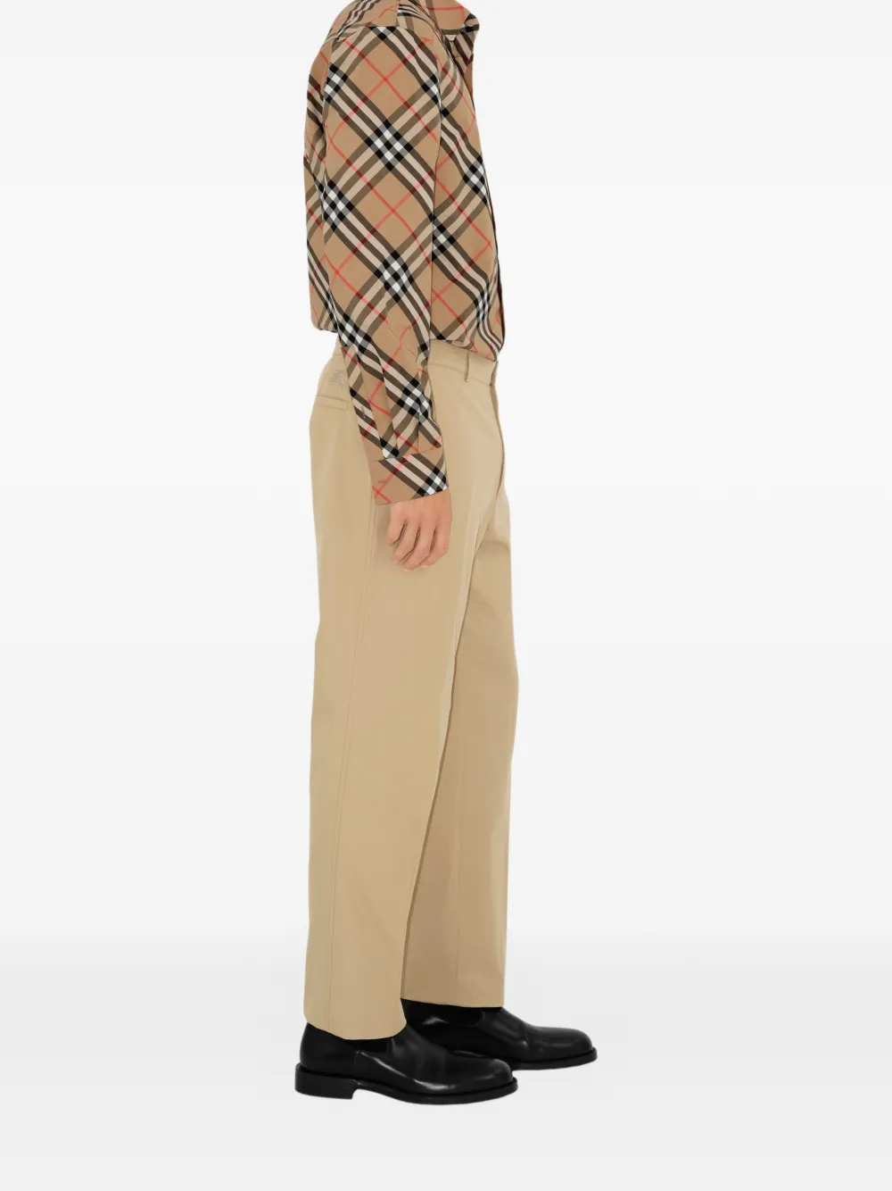 Burberry Ruimvallend geruit poplin overhemd Beige