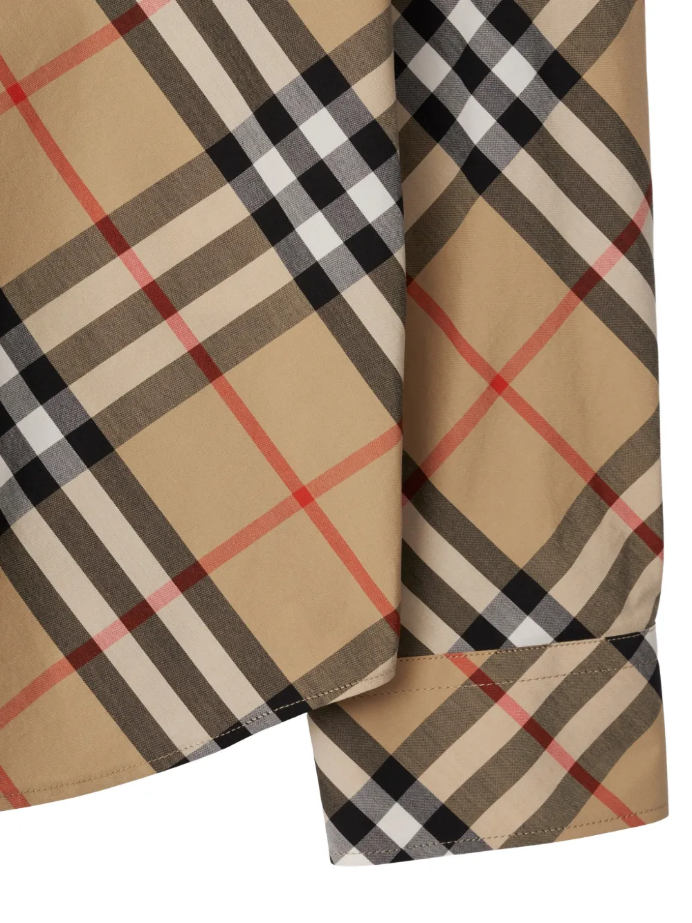 Burberry Ruimvallend geruit poplin overhemd Beige