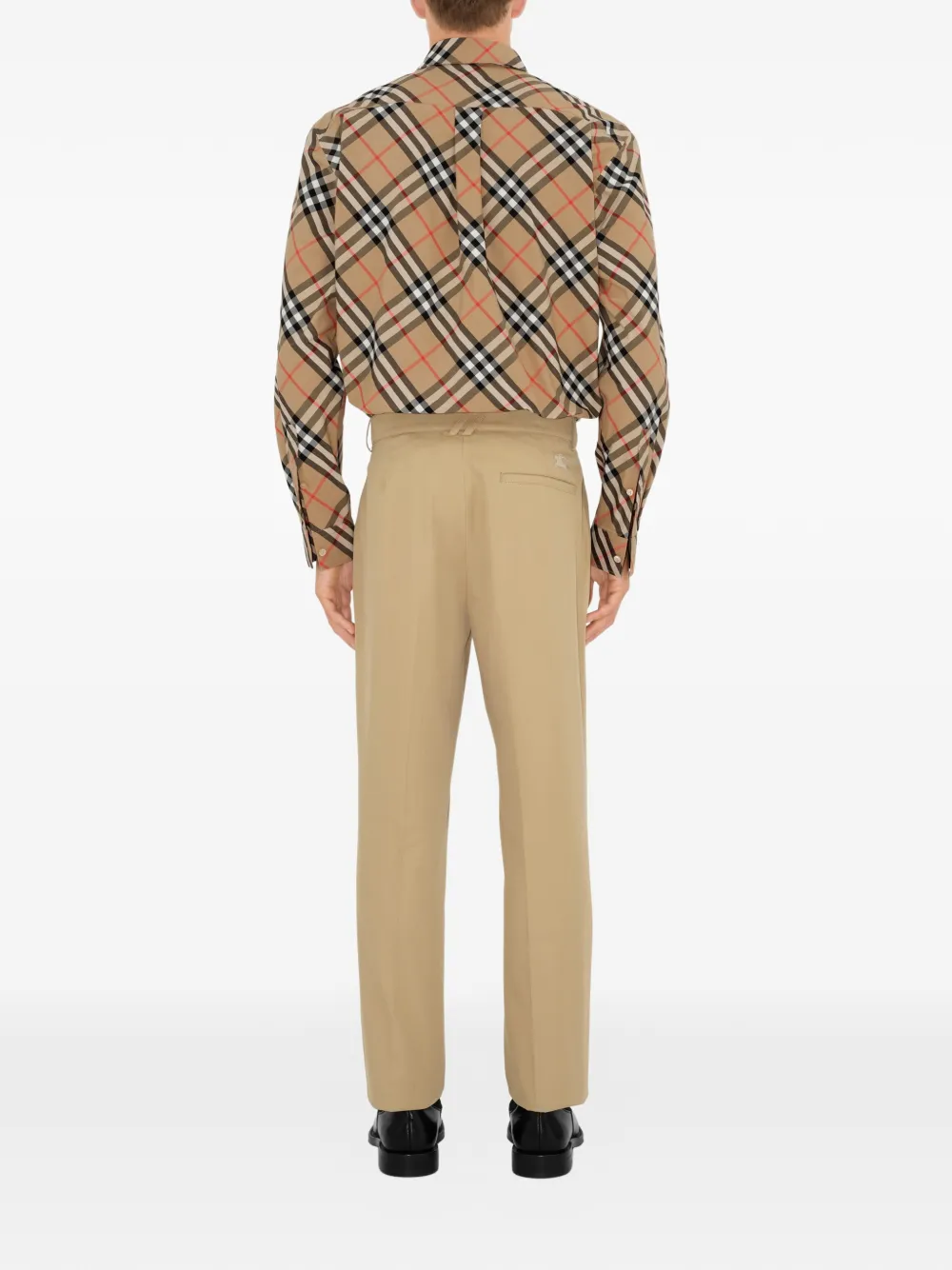 Burberry Ruimvallend geruit poplin overhemd Beige