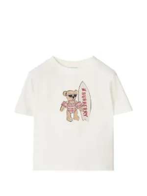 Burberry Kids Check Cotton T-shirt | White | FARFETCH