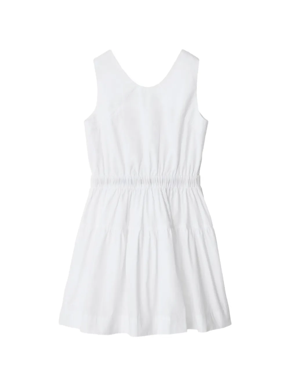 Check Trim Cotton Dress