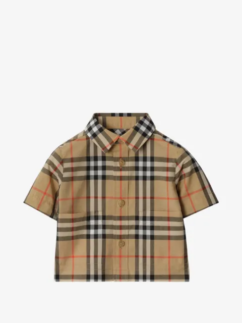 Burberry Kids طقم قطعتان قطن 'تشيك'