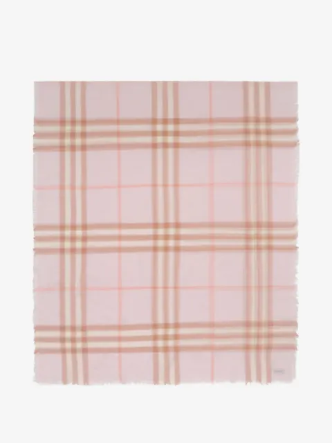 Burberry wide check wool scarf