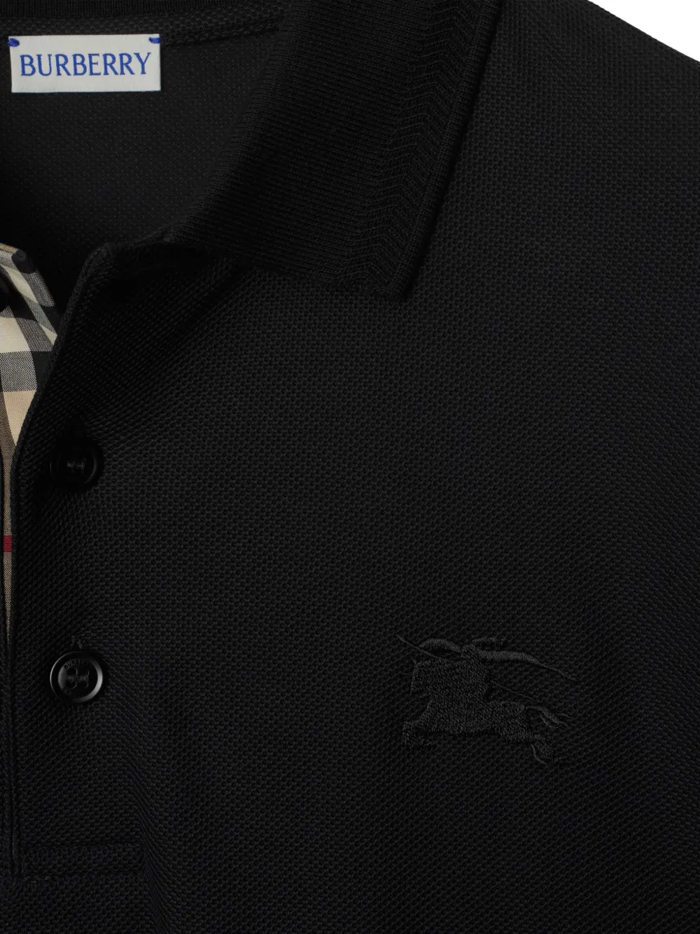 Burberry Poloshirt met lange mouwen Zwart