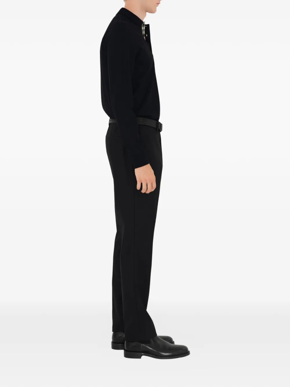 Burberry Poloshirt met lange mouwen Zwart