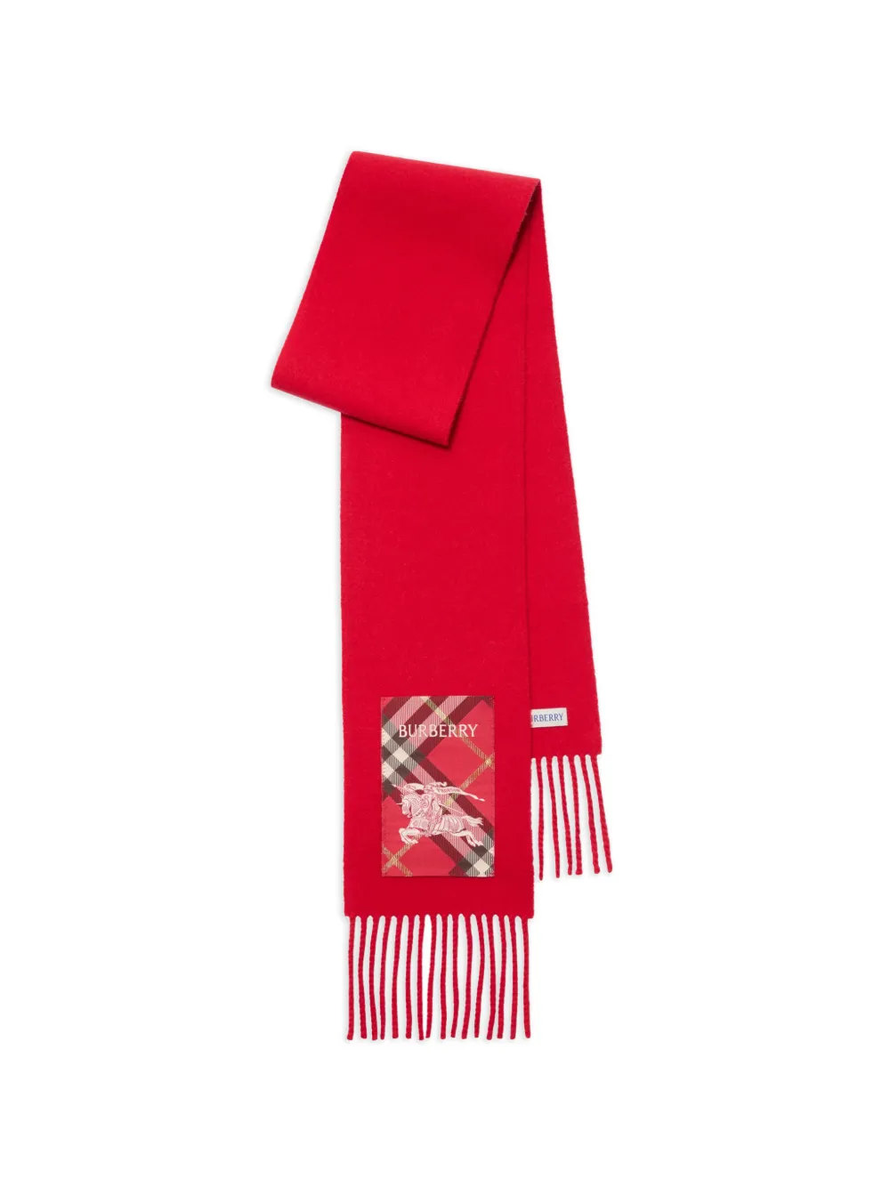 Burberry Geruite kasjmier sjaal Rood