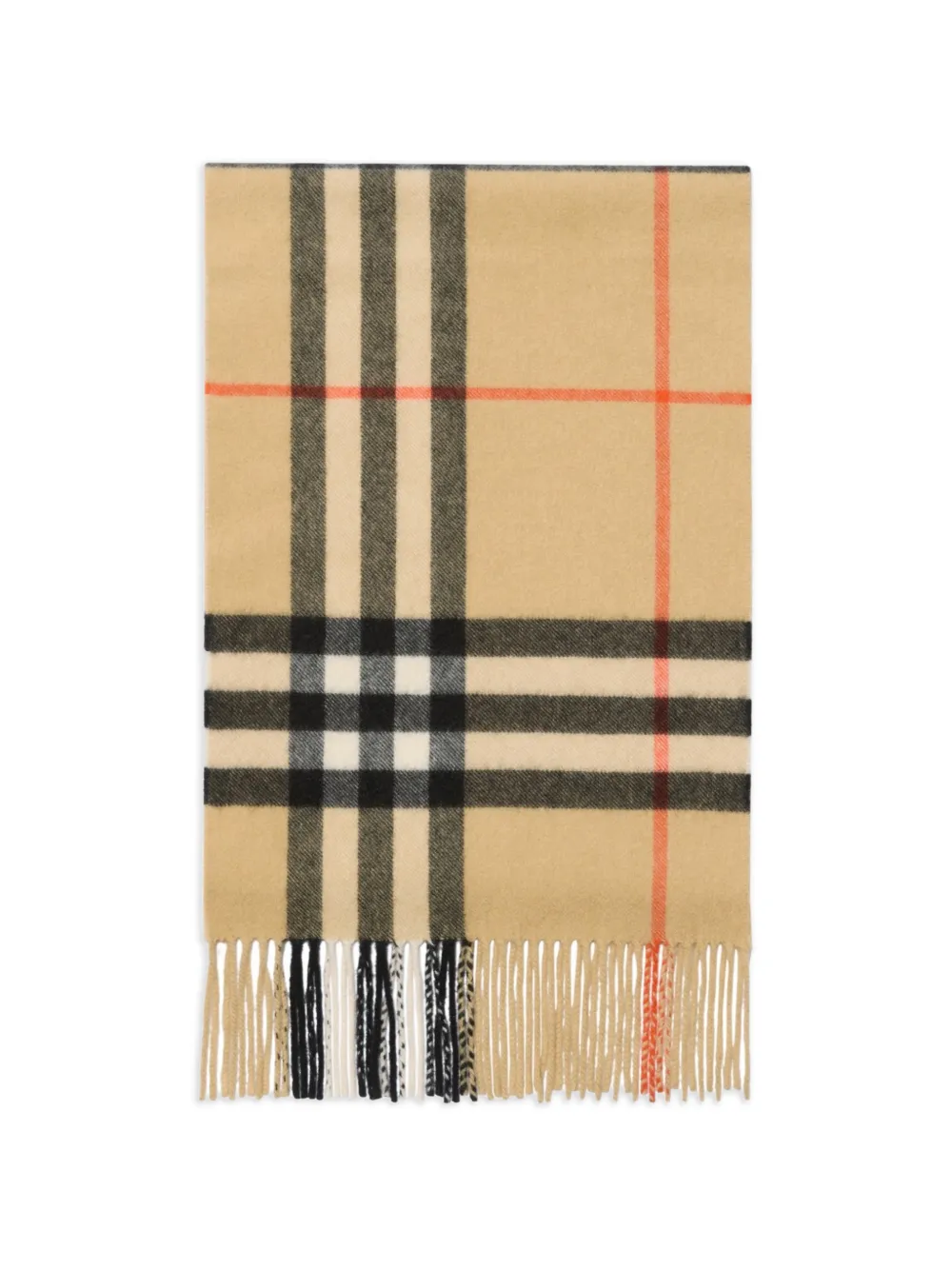 Burberry Kaschmirschal mit Check-Karomuster und Kristall-Farbverlauf - Nude