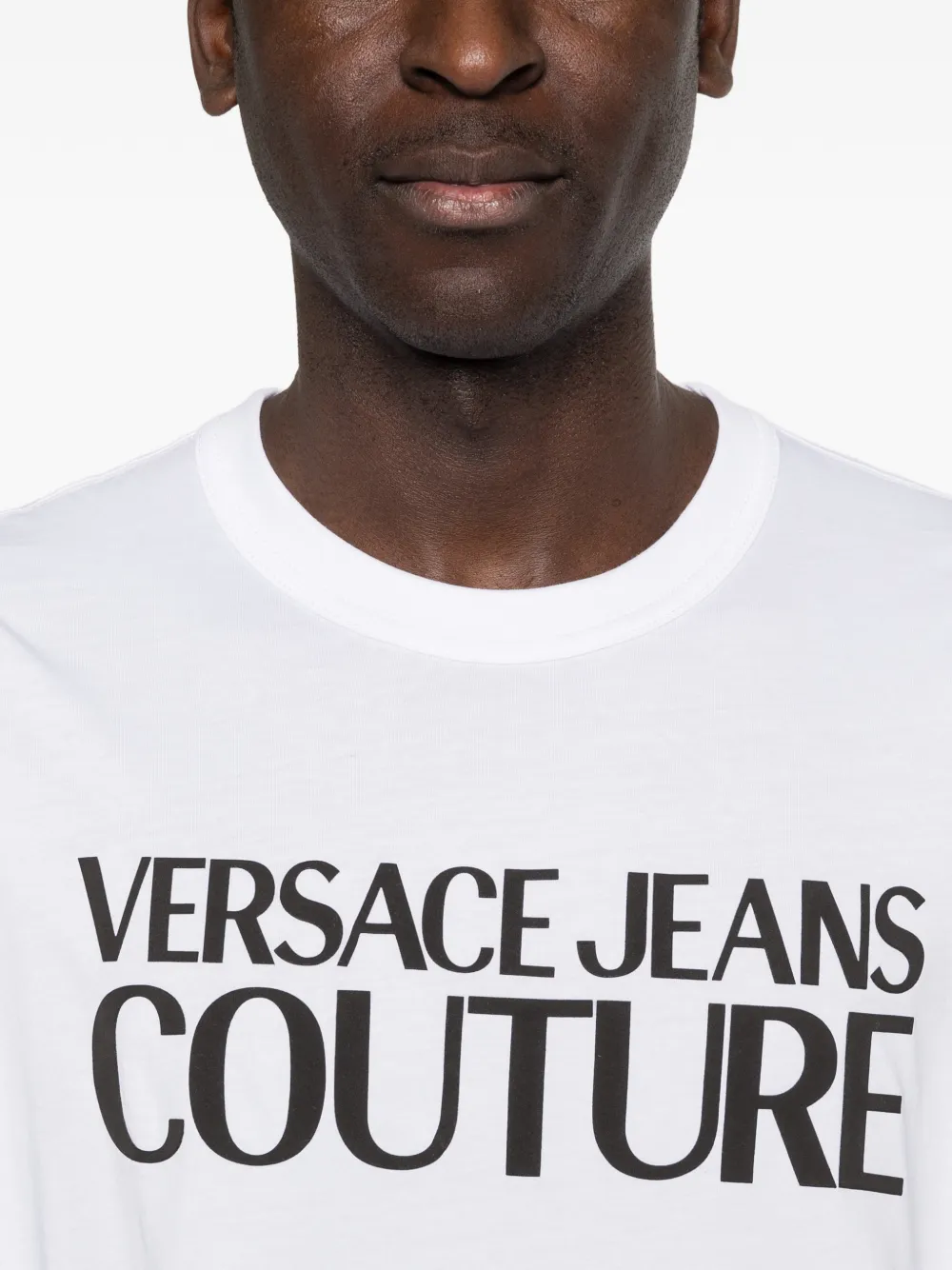 Versace Jeans Couture T-shirt met logodetail Wit