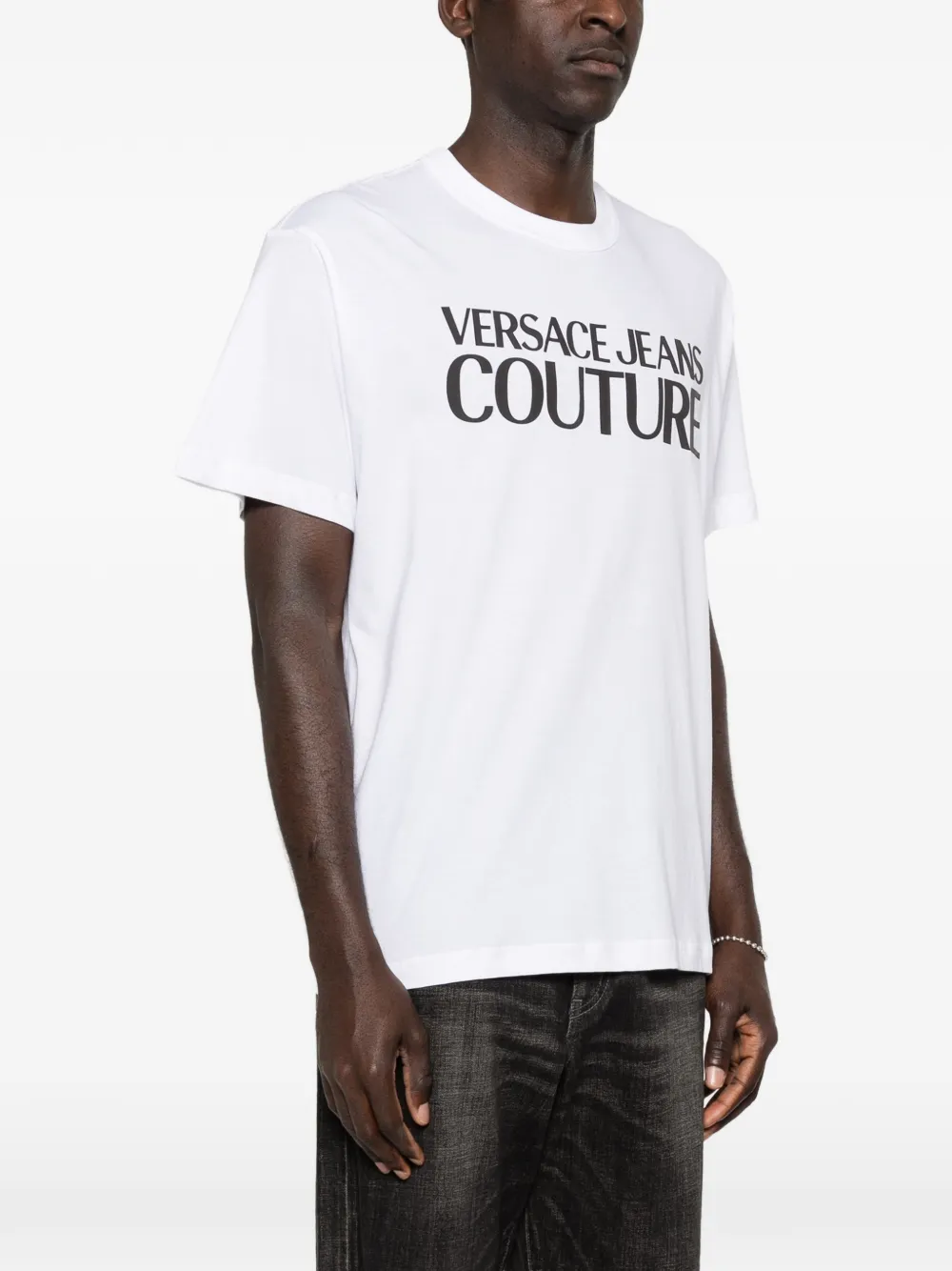 Versace Jeans Couture T-shirt met logodetail Wit