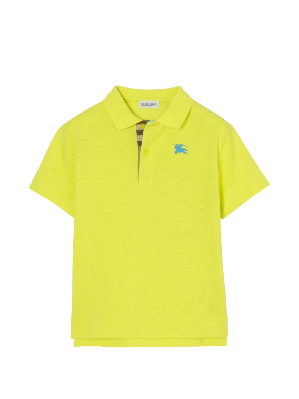 Burberry Kids cotton piqué polo shirt - Verde