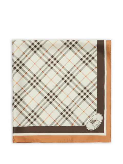 Burberry Check Knight stamp silk scarf