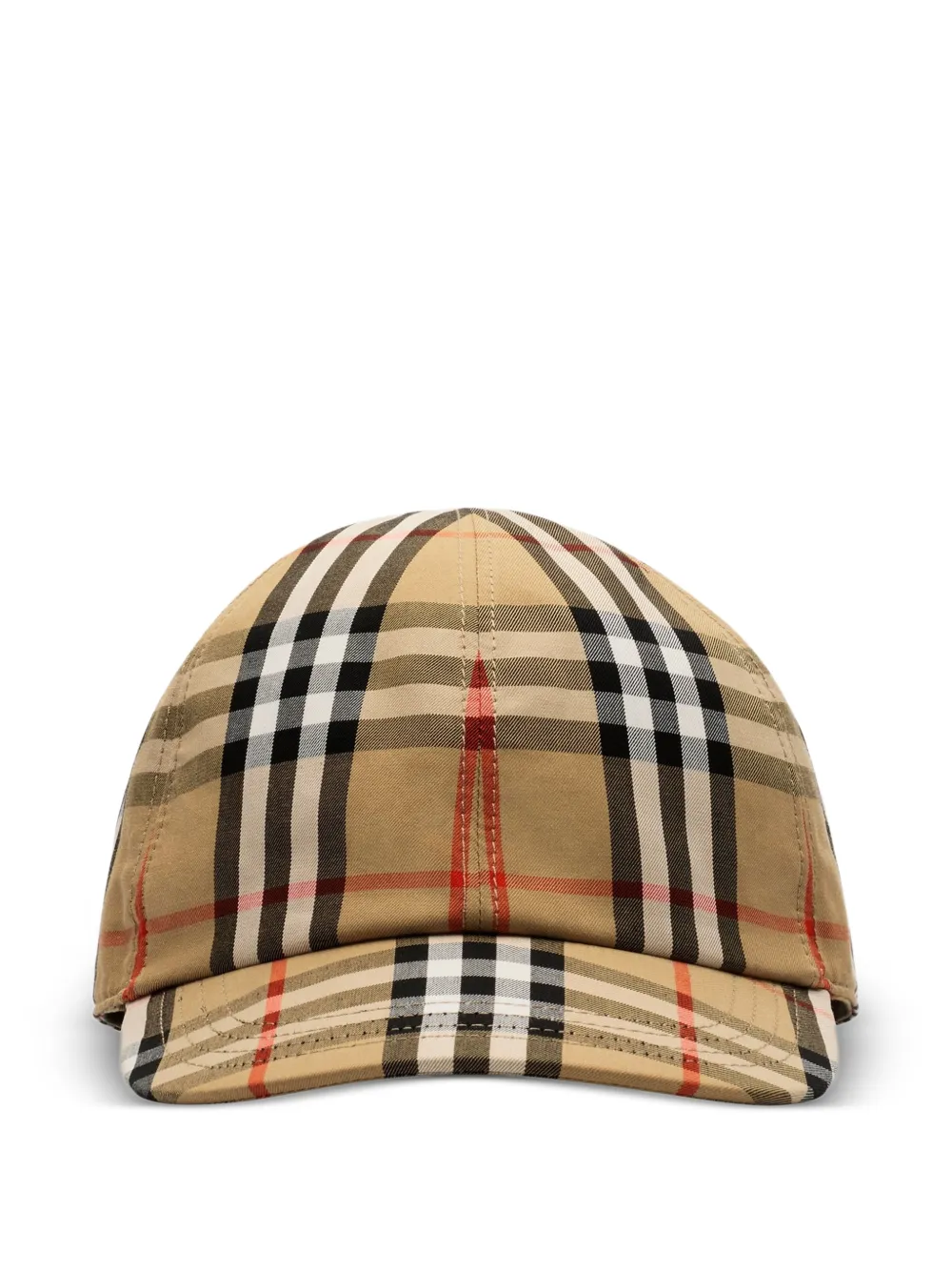 Burberry Kids Check cotton baseball cap - Nude