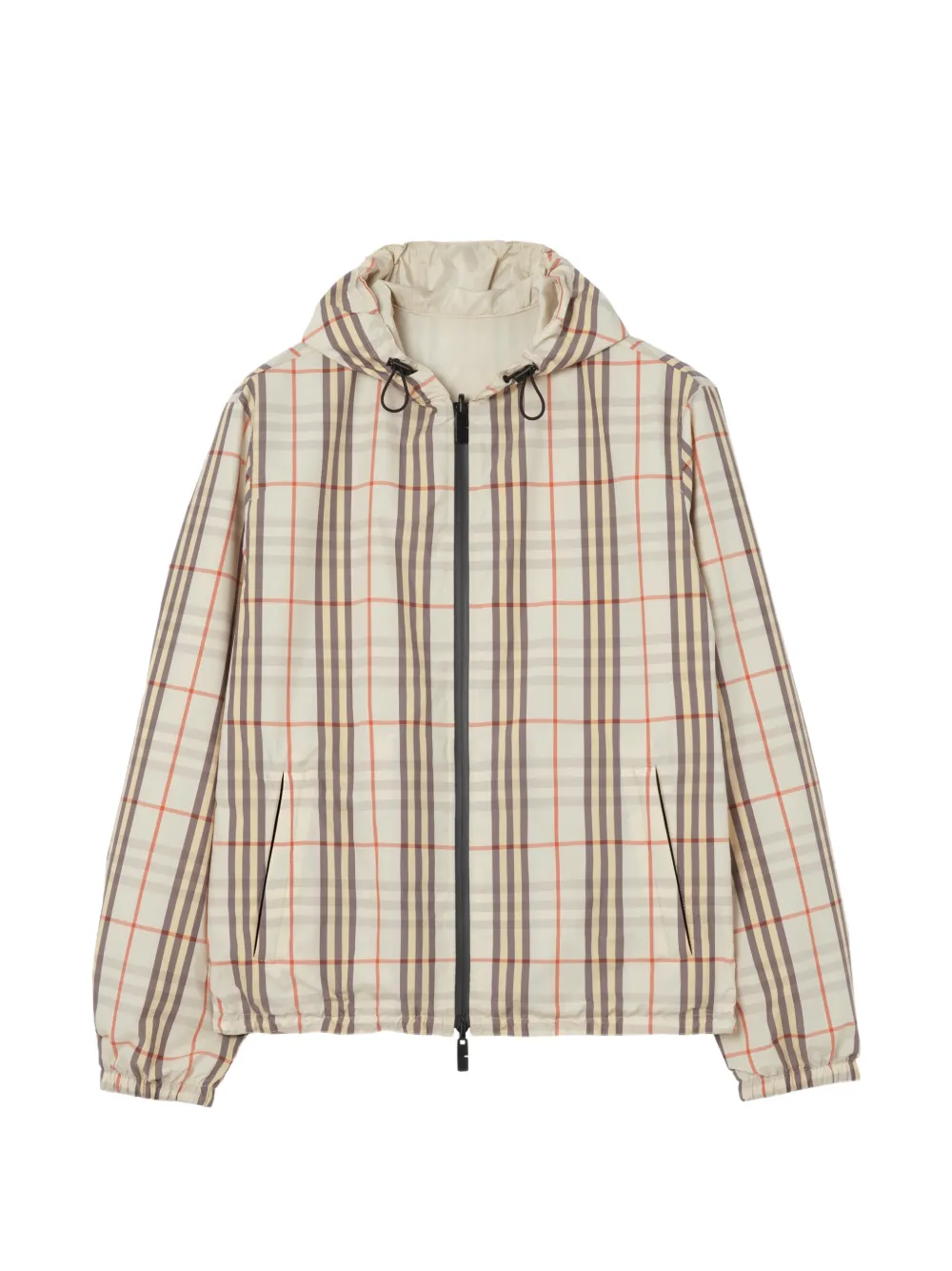 Burberry reversible Check hooded jacket - Nude