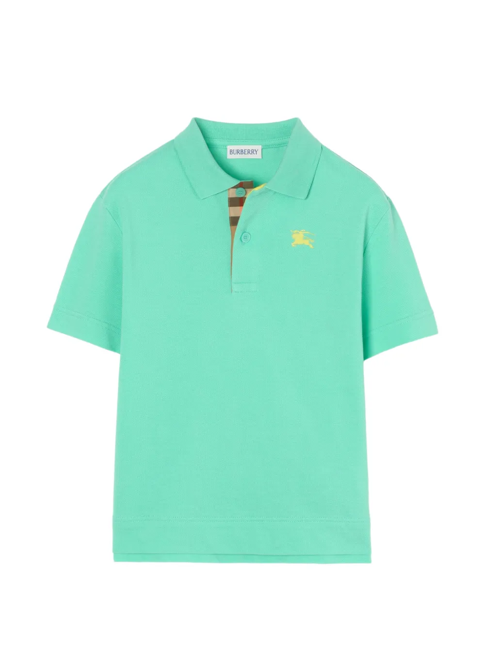 Burberry Kids cotton piqué polo shirt - Verde
